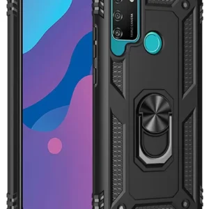 Newface Huawei Y6p Kılıf Sofya Yüzüklü Silikon Kapak - Siyah