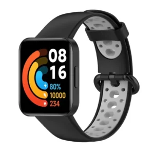 Newface Xiaomi Redmi Watch 2 Spor Delikli Kordon - Siyah-gri