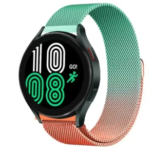 Newface Watch 22mm Metal Mıknatıslı Kordon - Turuncu-yeşil