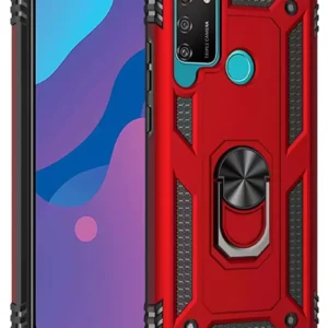 Newface Huawei Y6p Kılıf Sofya Yüzüklü Silikon Kapak - Kırmızı