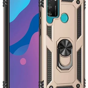 Newface Huawei Y6p Kılıf Sofya Yüzüklü Silikon Kapak - Gold