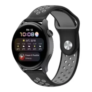 Newface Watch 20mm Spor Delikli Kordon - Siyah-gri