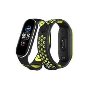 Newface Xiaomi Mi Band 4 Spor Delikli Kordon - Siyah-yeşil-beyaz