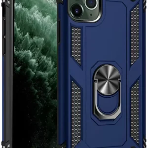 Newface İphone 11 Pro Max Kılıf Sofya Yüzüklü Silikon Kapak - Lacivert