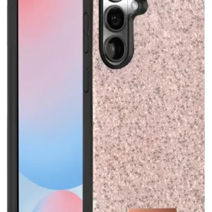 Onegif Samsung Galaxy S24 Fe Bright Simli Kapak - Pembe