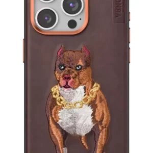 Venco İphone 15 Pro Perma Desenli Kapak - Kahverengi