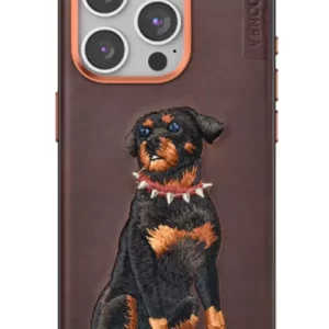 Venco İphone 15 Pro Perma Desenli Kapak - Koyu Kahve