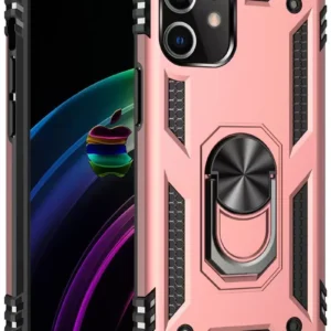 Newface İphone 12 Mini Kılıf Sofya Yüzüklü Silikon Kapak - Rose