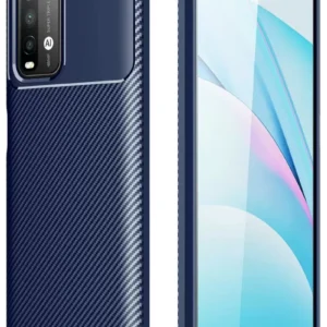 Newface Xiaomi Redmi 9t Kılıf Auto Focus Karbon Kapak - Lacivert