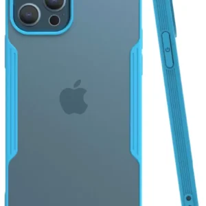 Newface İphone 12 Pro Max Kılıf Platin Silikon - Mavi