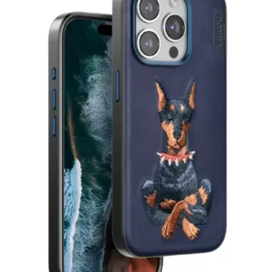 Venco İphone 15 Pro Max Perma Desenli Kapak - Lacivert