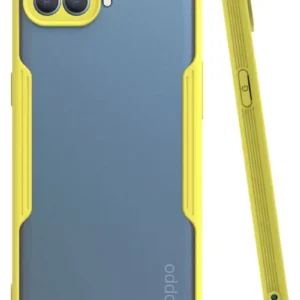 Newface Oppo Reno 4 Lite Kılıf Platin Silikon - Sarı