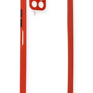 Newface Huawei P40 Lite Kılıf Miami Şeffaf Silikon - Kırmızı