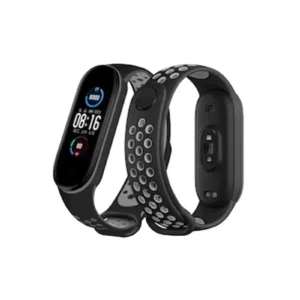 Newface Xiaomi Mi Band 6 Spor Delikli Kordon - Siyah-gri