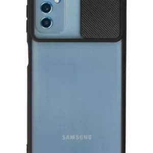 Newface Samsung Galaxy M52 5g Kılıf Palm Buzlu Kamera Sürgülü Silikon - Siyah