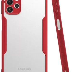 Newface Samsung Galaxy A72 Kılıf Platin Silikon - Kırmızı