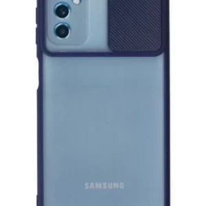 Newface Samsung Galaxy M52 5g Kılıf Palm Buzlu Kamera Sürgülü Silikon - Lacivert