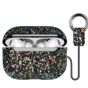 Onegif Airpods 2 (2.nesil) Bright Simli Airpods Kapak - Siyah