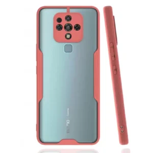 Newface Tecno Camon 16 Kılıf Platin Silikon - Pembe