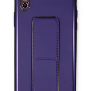 Newface İphone Xs Max Kılıf Coco Deri Standlı Kapak - Mor