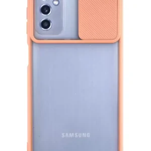 Newface Samsung Galaxy M52 5g Kılıf Palm Buzlu Kamera Sürgülü Silikon - Pembe