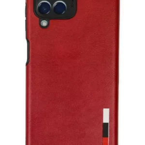 Newface Samsung Galaxy M33 Kılıf Loop Deri Silikon - Kırmızı