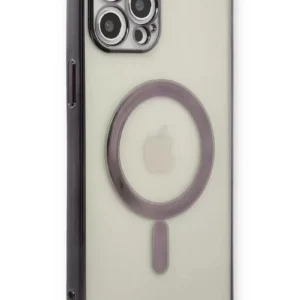 Newface İphone 12 Pro Kılıf Magneticsafe Lazer Silikon - Siyah