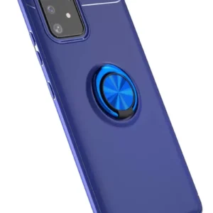 Newface Samsung Galaxy A91 / S10 Lite Kılıf Range Yüzüklü Silikon - Mavi