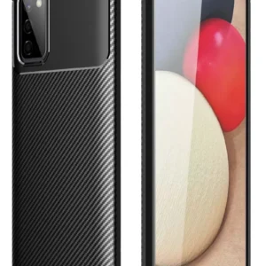 Newface Samsung Galaxy A02s Kılıf Auto Focus Karbon Kapak - Siyah