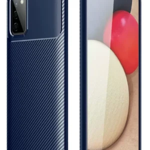 Newface Samsung Galaxy A02s Kılıf Auto Focus Karbon Kapak - Lacivert