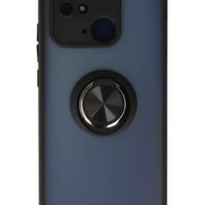 Newface Xiaomi Redmi 10c Kılıf Montreal Yüzüklü Silikon Kapak - Siyah