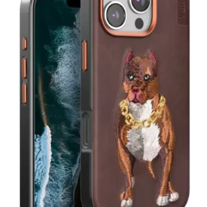 Venco İphone 16 Pro Perma Desenli Kapak - Kahverengi