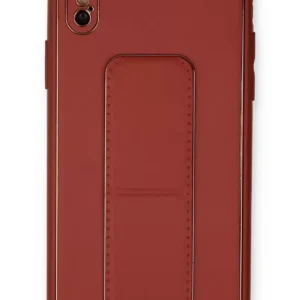 Newface İphone Xs Max Kılıf Coco Deri Standlı Kapak - Fuşya