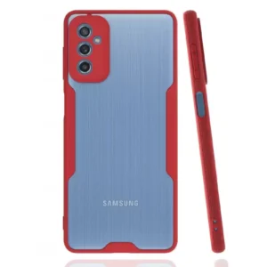 Newface Samsung Galaxy M52 5g Kılıf Platin Silikon - Kırmızı
