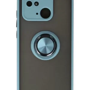 Newface Xiaomi Redmi 10c Kılıf Montreal Yüzüklü Silikon Kapak - Buz Mavi