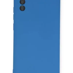 Newface Samsung Galaxy A02s Kılıf Nano İçi Kadife Silikon - Mavi