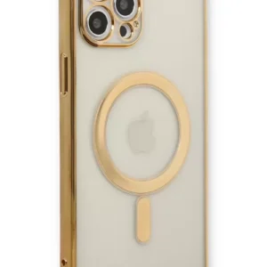 Newface İphone 12 Pro Kılıf Magneticsafe Lazer Silikon - Gold