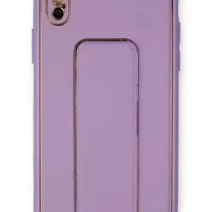 Newface İphone Xs Max Kılıf Coco Deri Standlı Kapak - Koyu Lila