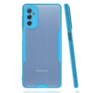 Newface Samsung Galaxy M52 5g Kılıf Platin Silikon - Mavi