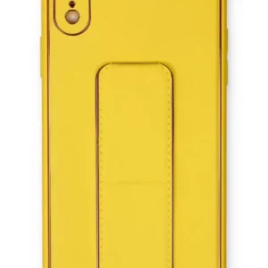 Newface İphone Xr Kılıf Coco Deri Standlı Kapak - Sarı
