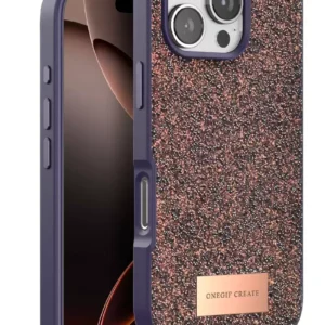 Onegif İphone 16 Pro Max Bright Simli Kapak - Derin Mor