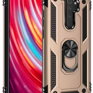 Newface Xiaomi Redmi Note 8 Pro Kılıf Sofya Yüzüklü Silikon Kapak - Gold