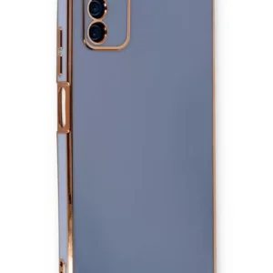 Newface Samsung Galaxy A03s Kılıf Volet Silikon - Mavi