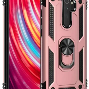 Newface Xiaomi Redmi Note 8 Pro Kılıf Sofya Yüzüklü Silikon Kapak - Rose