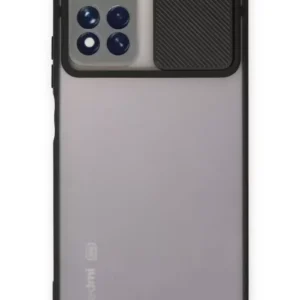 Newface Xiaomi Redmi Note 11t Kılıf Palm Buzlu Kamera Sürgülü Silikon - Siyah