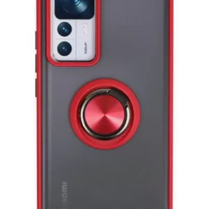 Newface Xiaomi Mi 12t Pro Kılıf Montreal Yüzüklü Silikon Kapak - Kırmızı