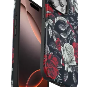 Onegif İphone 14 Pro Flower Series Magsafe Kapak - Siyah