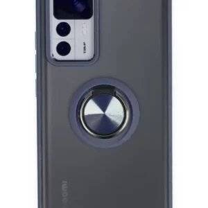 Newface Xiaomi Mi 12t Pro Kılıf Montreal Yüzüklü Silikon Kapak - Lacivert