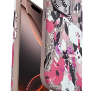 Onegif İphone 14 Pro Flower Series Magsafe Kapak - Pembe