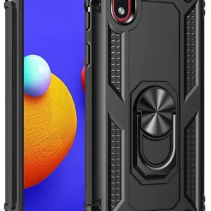 Newface Samsung Galaxy A01 Core Kılıf Sofya Yüzüklü Silikon Kapak - Siyah